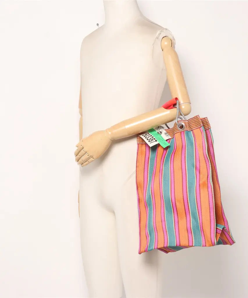 日本雜貨店/ RECYCLED PLASTIC STRIPE BAG