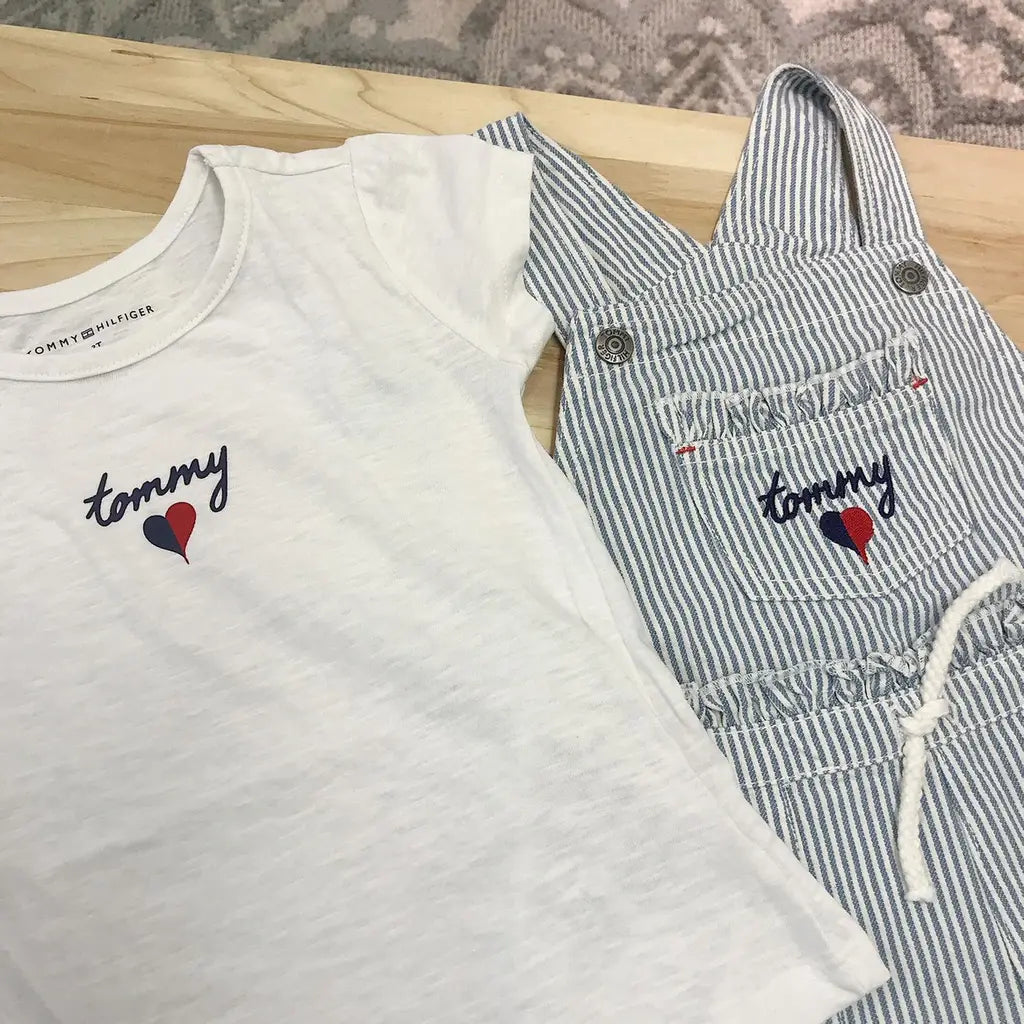 現貨｜Tommy Hilfiger Girls Overall Set - Denim/ White