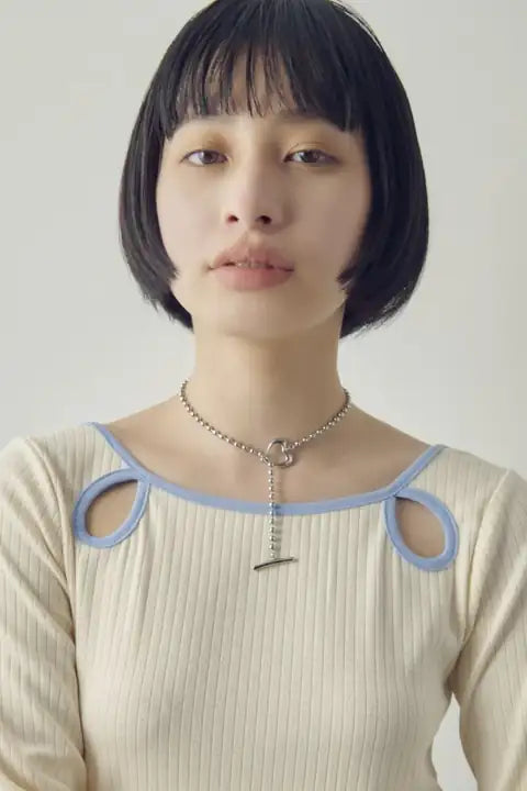 JP Heart Mantel Ball Chain Necklace