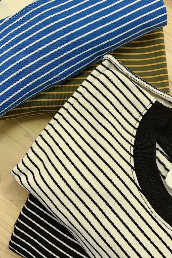 現貨｜韓國製反車線橫間長袖TEE - UNISEX
