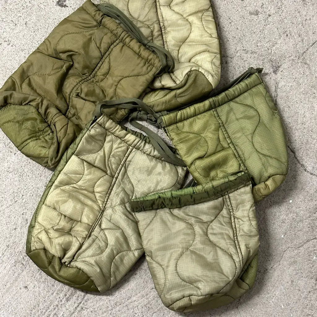 日本 VINTAGE REMADE 古著軍用夾棉再造索索袋