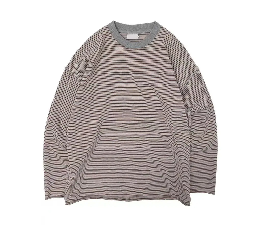 現貨｜韓國製反車線橫間長袖TEE - UNISEX