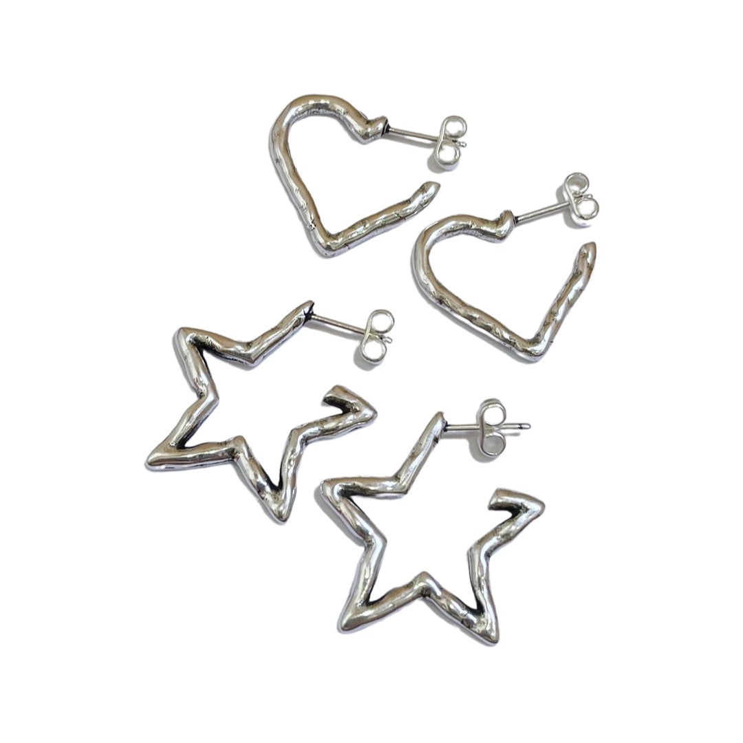 現貨｜Otro Accesorio - Heart u0026 Star Earrings
