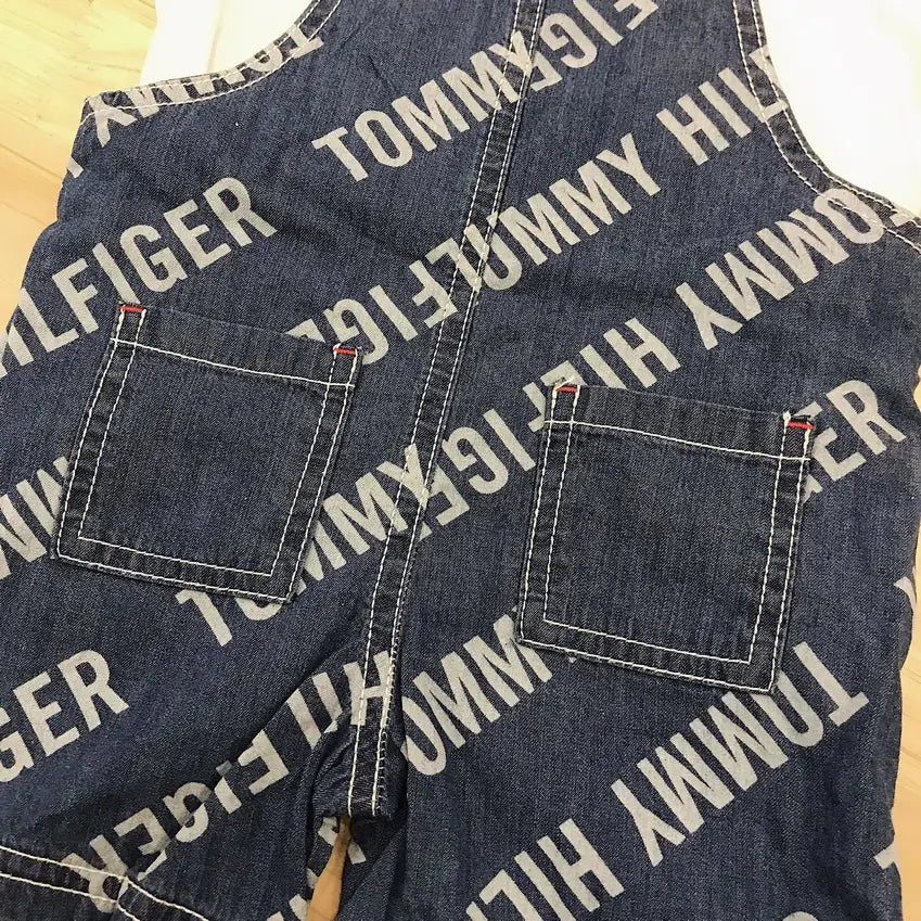 現貨｜Tommy Hilfiger Baby Boys' 2pcs Shortall - Denim/White
