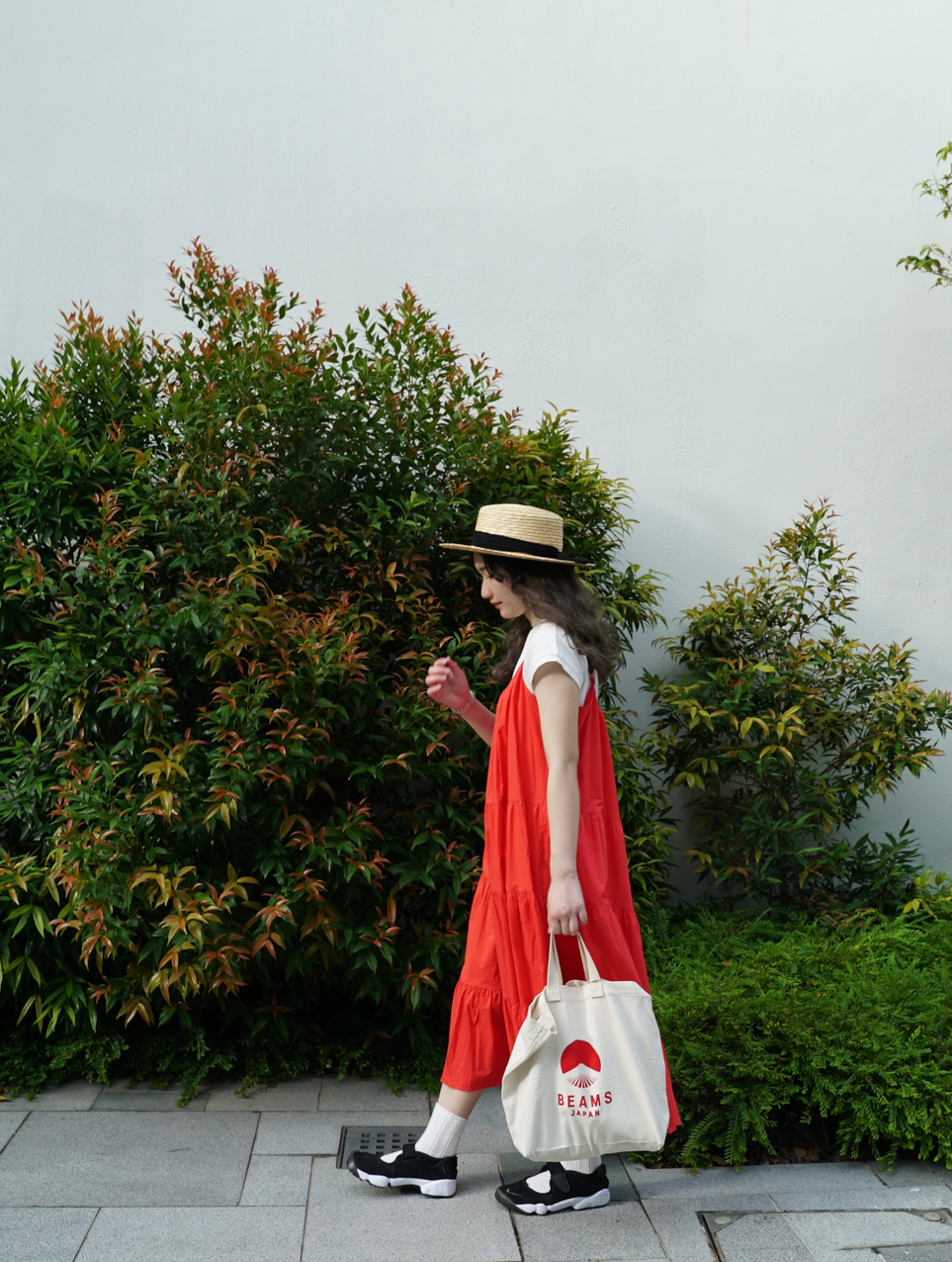 日本層層吊帶裙