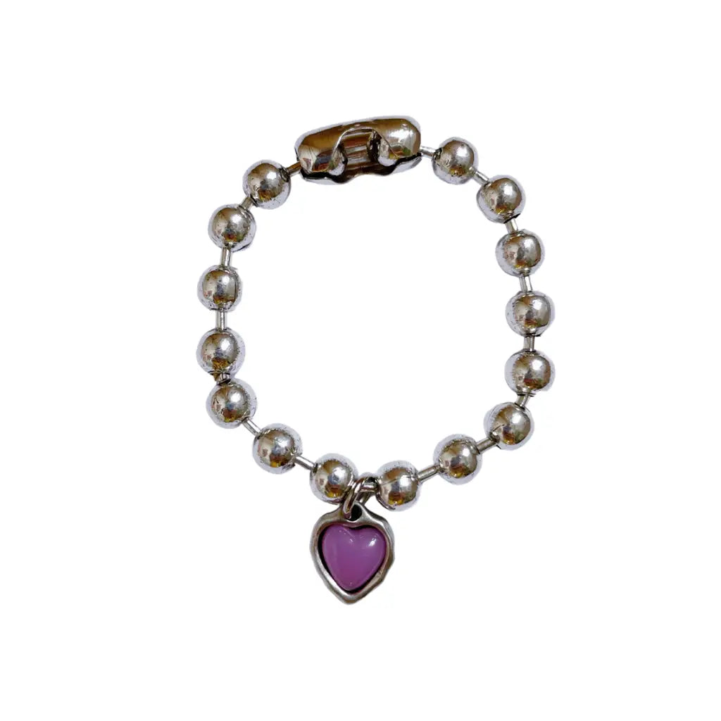 Otro Accesorio - Heart Charm with Bubble Zamak Bracelet
