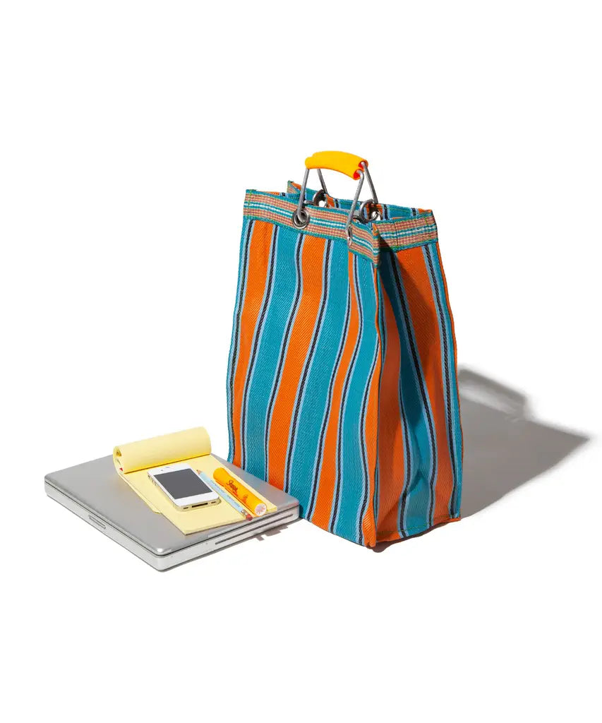 日本雜貨店/ RECYCLED PLASTIC STRIPE BAG