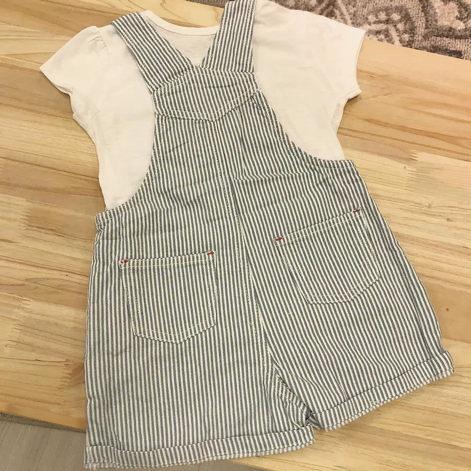 現貨｜Tommy Hilfiger Girls Overall Set - Denim/ White