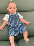 現貨｜Tommy Hilfiger Baby Boys' 2pcs Shortall - Denim/White
