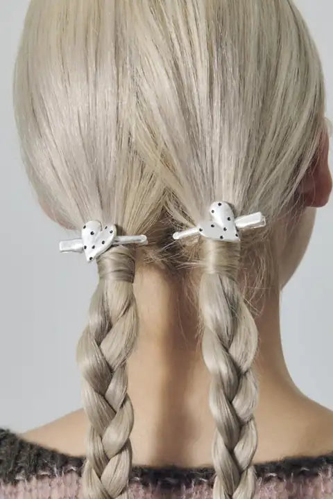 JP Dot Heart Metal Set Hair Clip