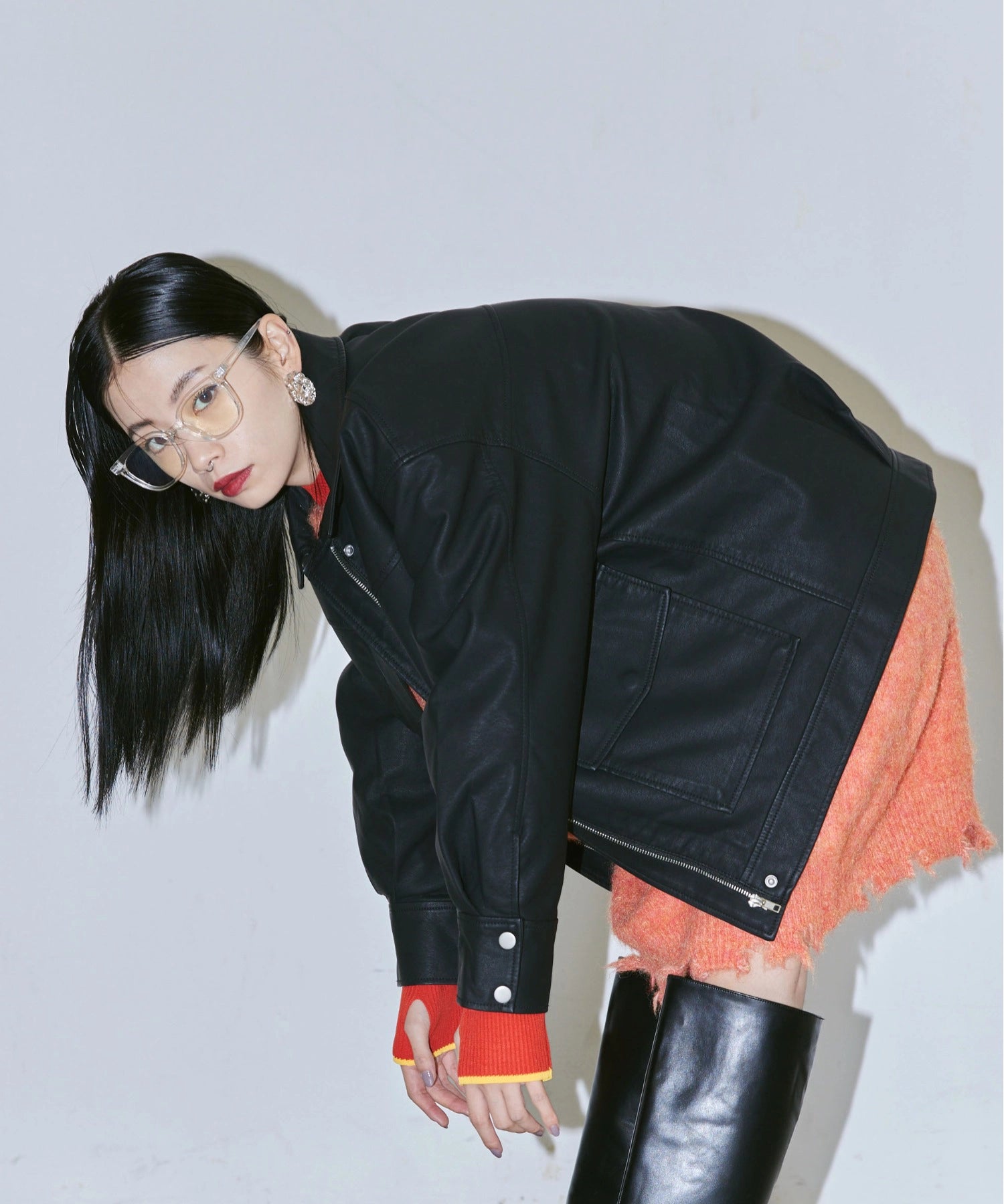 日本 Fit cut皮革外套