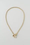 JP Heart Mantel Ball Chain Necklace