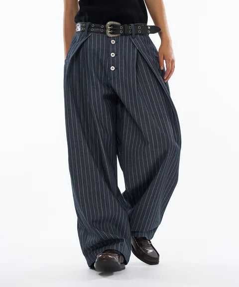 日本WFE CROSS TUCK BAGGY PANTS