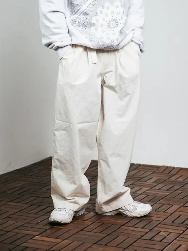 現貨｜百搭前扣寬鬆直筒褲 - UNISEX