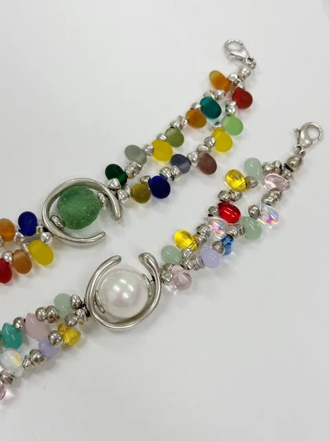 Otro Accesorio - Green Glass with Mixed Color Bracelet