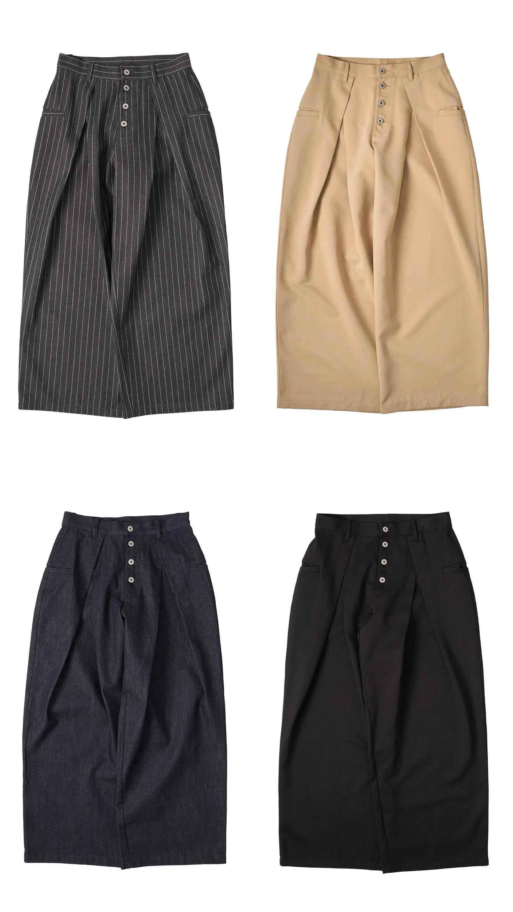 日本WFE CROSS TUCK BAGGY PANTS