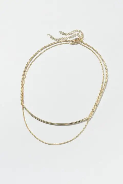 JP Arch Bar x Flat Chain Necklace