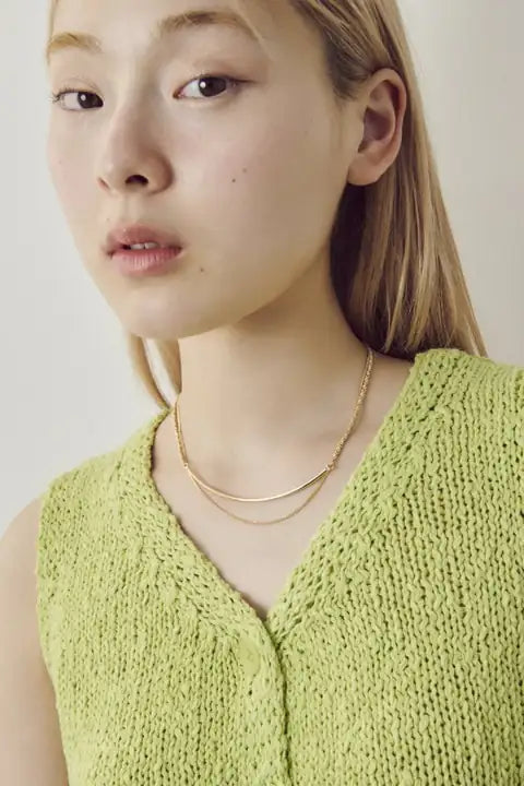 JP Arch Bar x Flat Chain Necklace