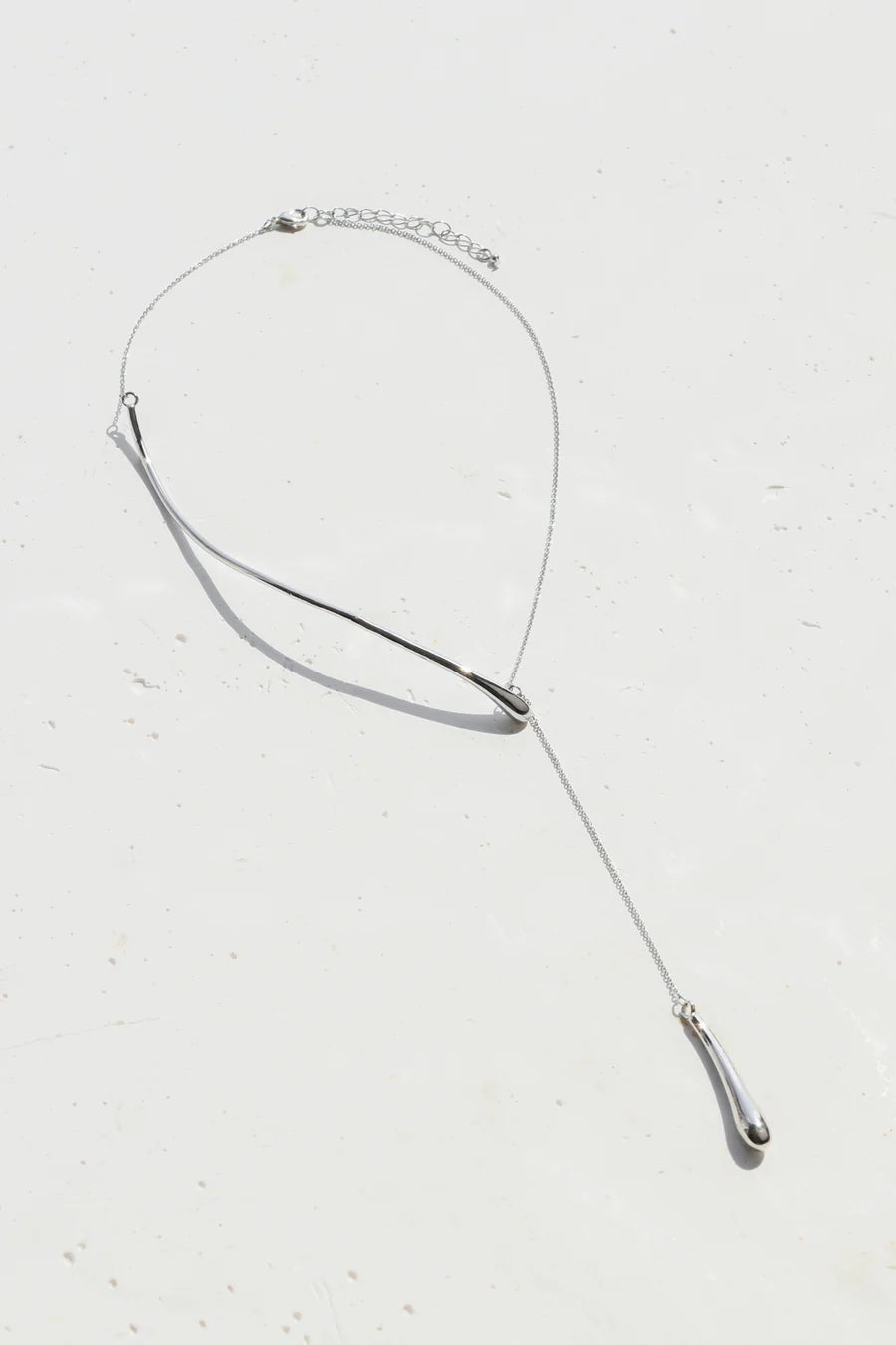 JP Curved Metal "Y" Shape Necklace