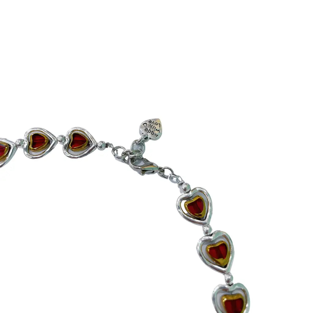 Otro Accesorio - Hearts Charm Layered Chocker
