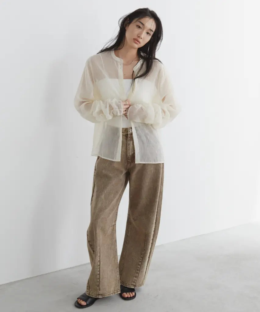 日本 靚cut Barrel Leg Jeans
