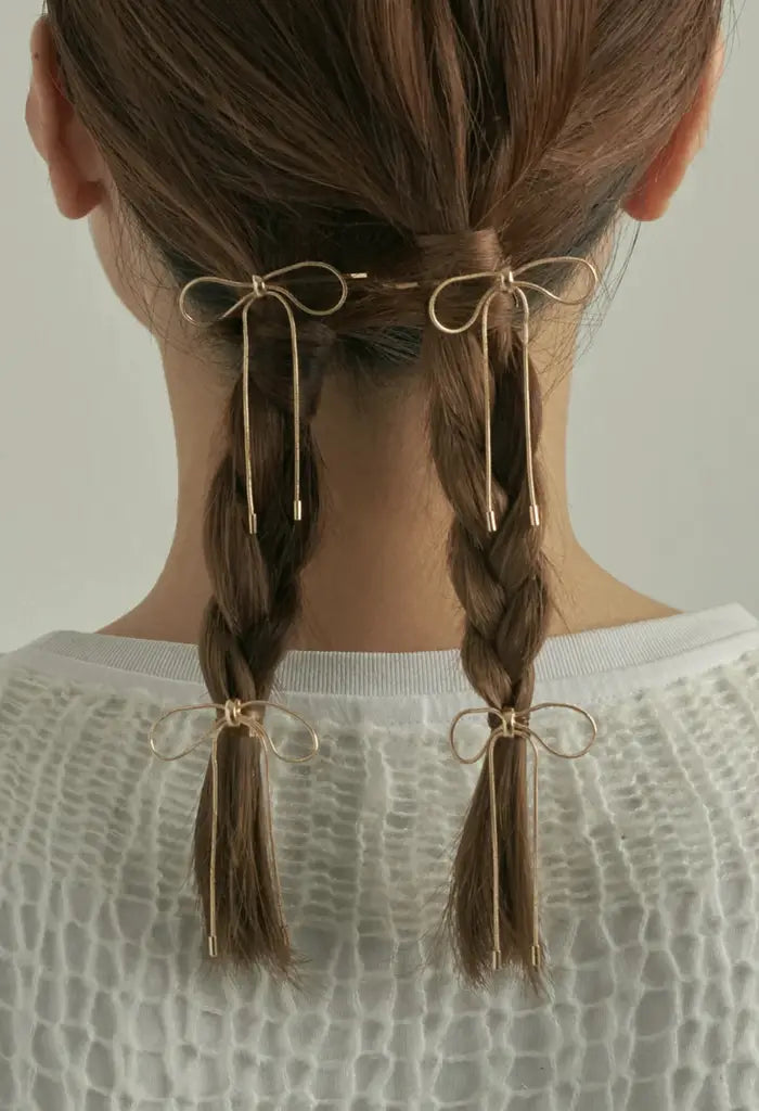 JP Cord Mini Ribbon Hair Cuff & Hairpin(日本人気）