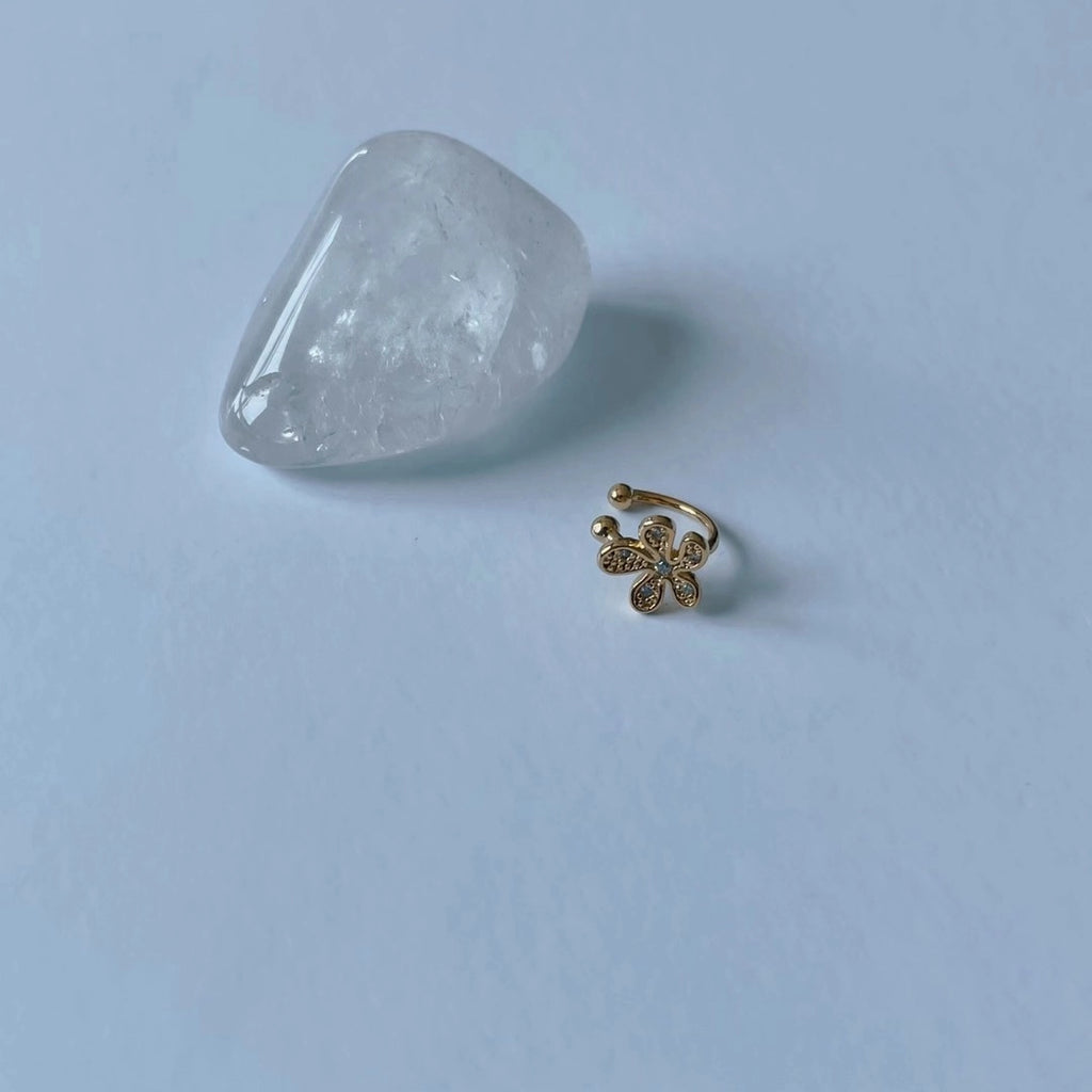 現貨｜韓製18k Gold 鍍金花花耳環