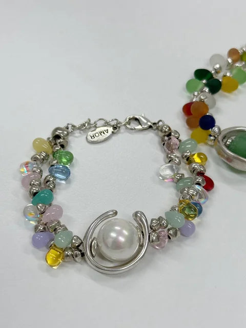 Otro Accesorio - Green Glass with Mixed Color Bracelet