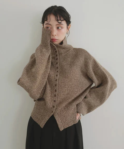 JP Button design 2WAY 高領針織冷衫