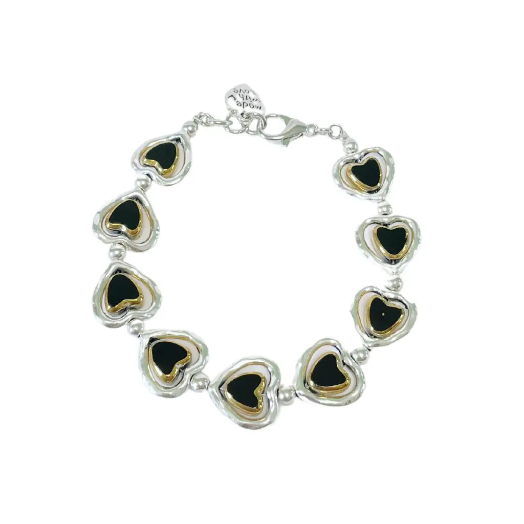現貨｜Otro Accesorio - Hearts Charm Layered Bracelet