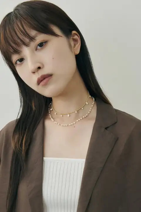 JP Grain Pearl Layered Necklace
