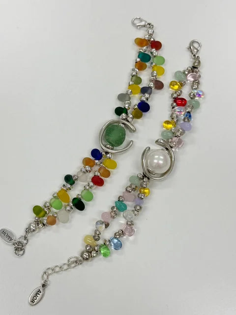 Otro Accesorio - Green Glass with Mixed Color Bracelet