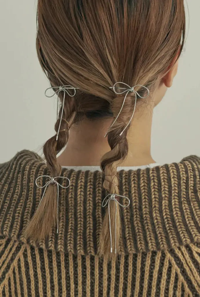 JP Cord Mini Ribbon Hair Cuff & Hairpin(日本人気）