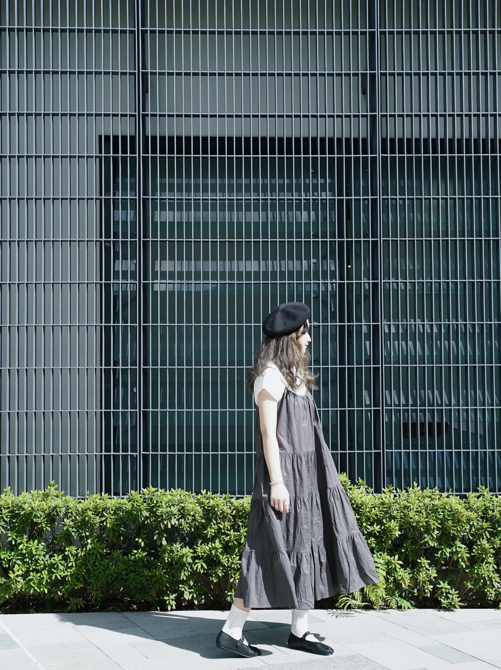 日本層層吊帶裙