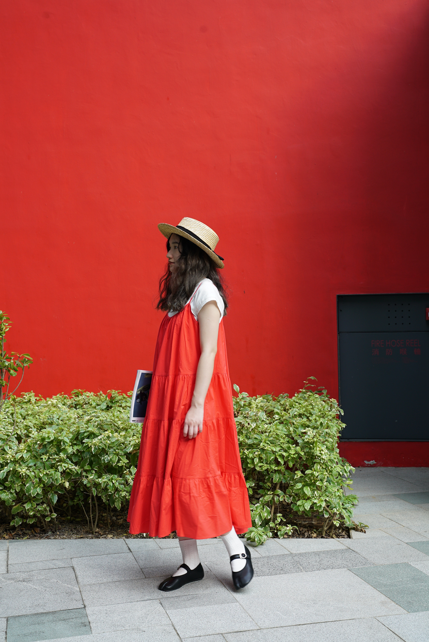 日本層層吊帶裙