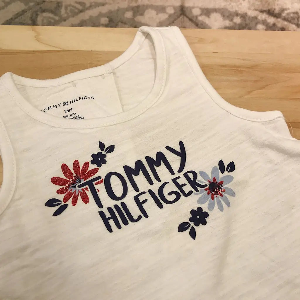 現貨｜Tommy Hilfiger Baby Girls' 2pcs Shorts Set - White/Stripes