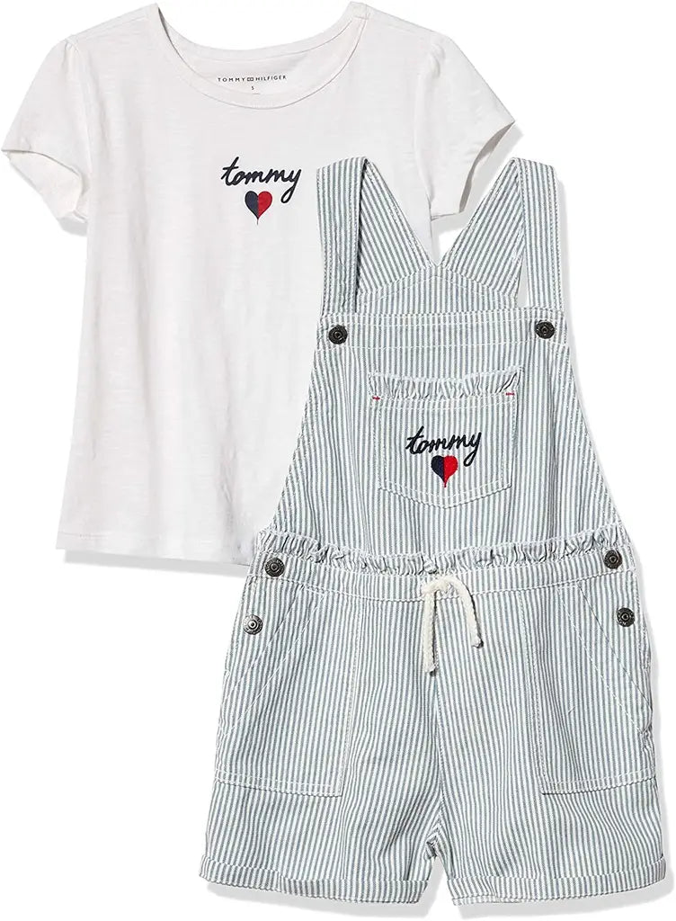 現貨｜Tommy Hilfiger Girls Overall Set - Denim/ White