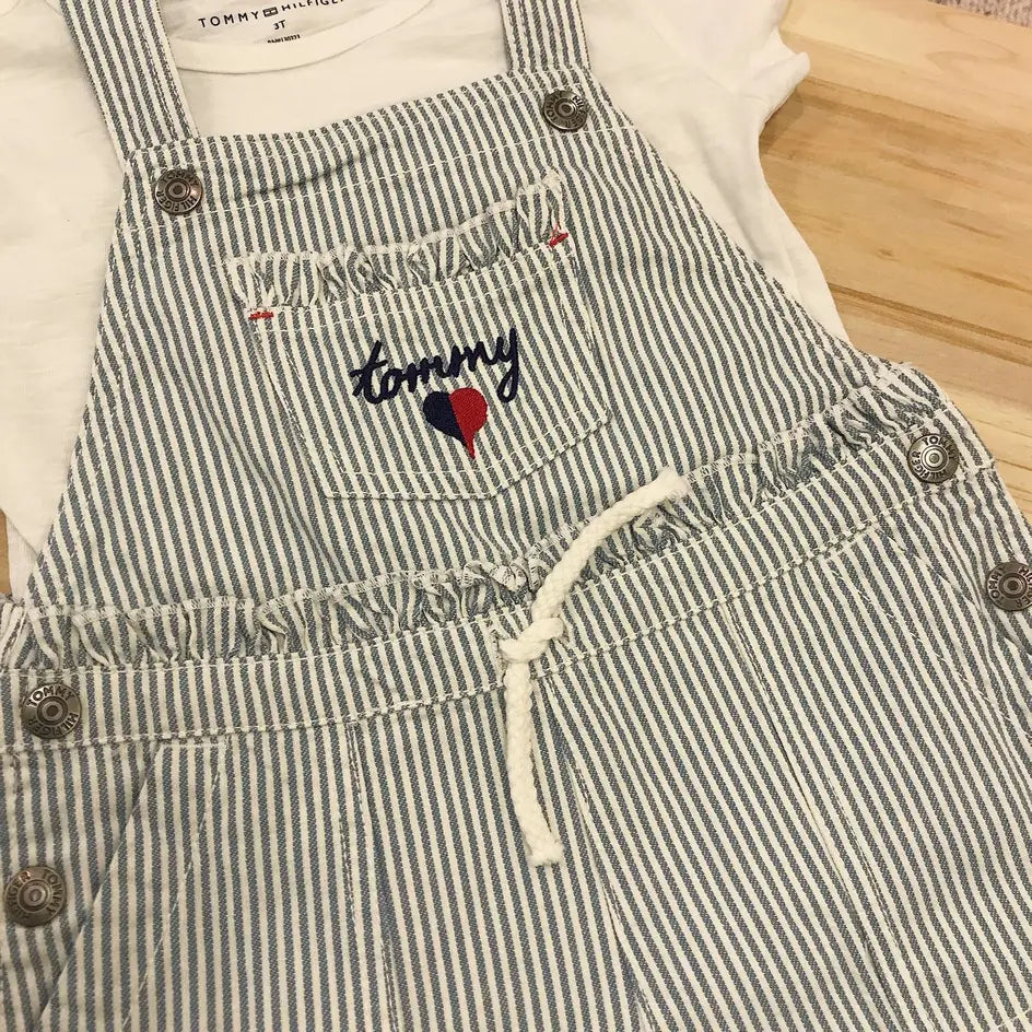 現貨｜Tommy Hilfiger Girls Overall Set - Denim/ White