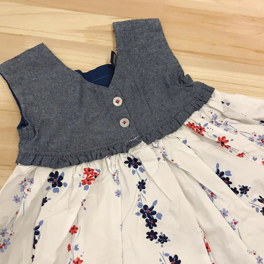 現貨｜Tommy Hilfiger Baby Girls' 2pcs Legging Set, Denim Print/Navy