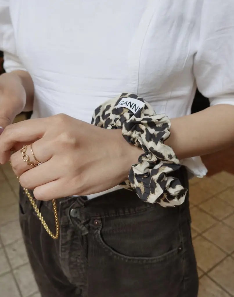Ganni 美美豹紋Scrunch