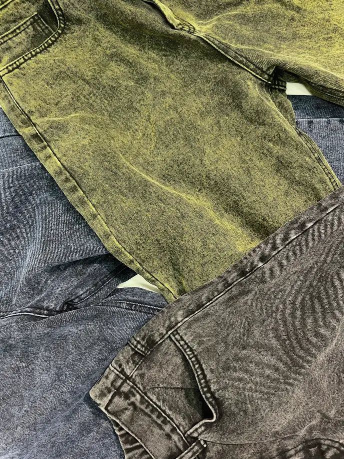 現貨｜洗水做舊直筒寬鬆褲 - Unisex