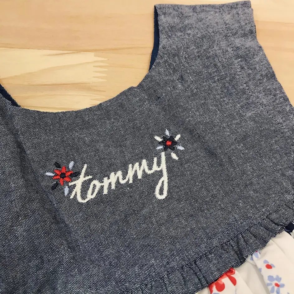 現貨｜Tommy Hilfiger Baby Girls' 2pcs Legging Set, Denim Print/Navy
