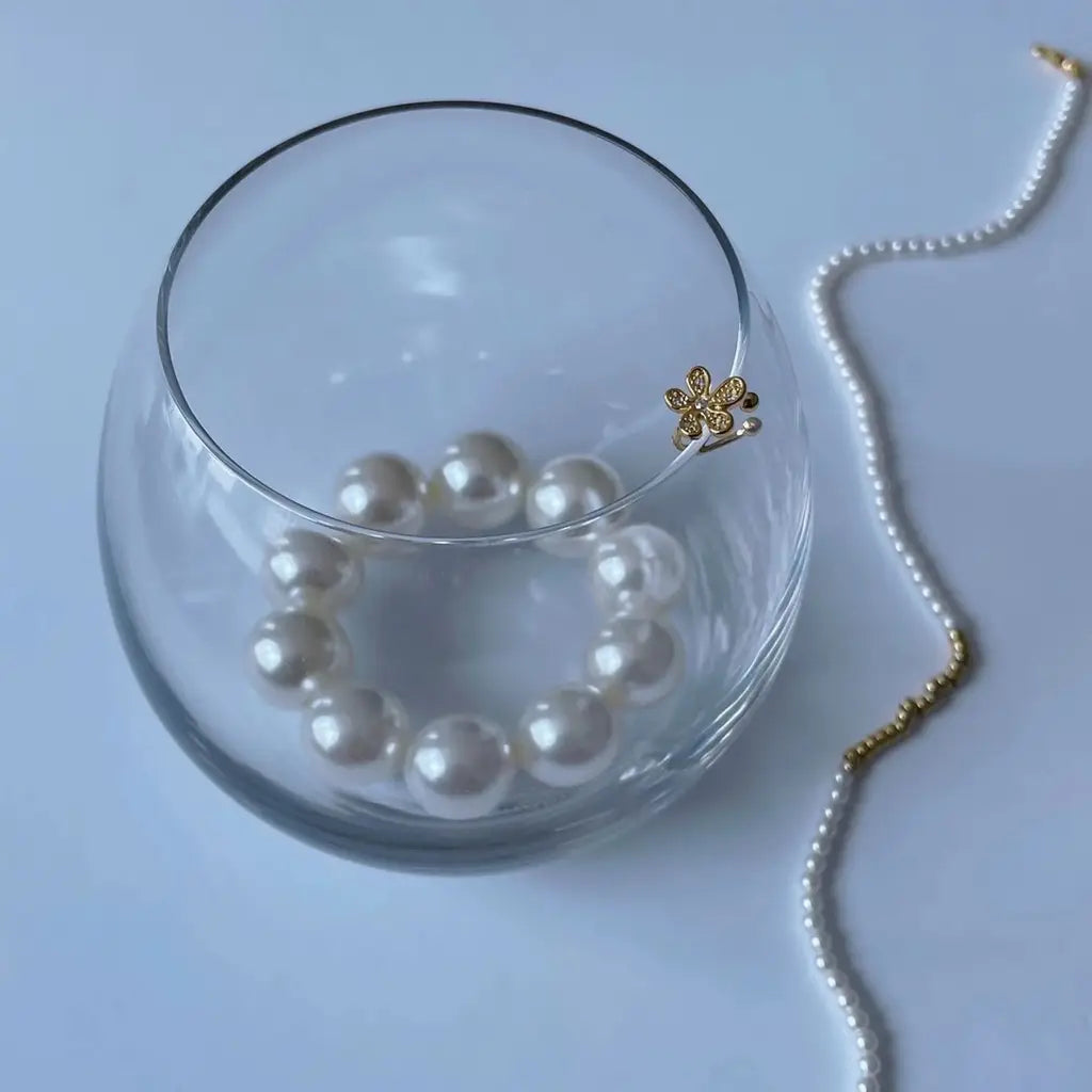 現貨｜韓製18k Gold 鍍金花花耳環